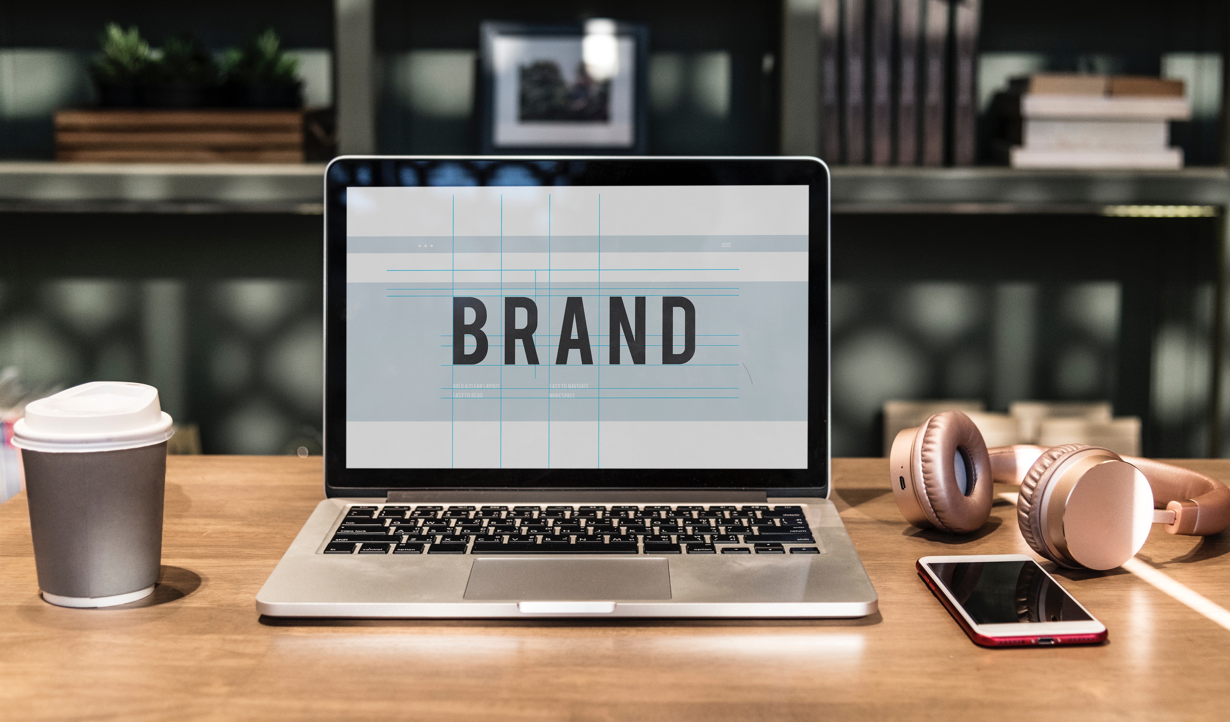 'Brand' on a laptop